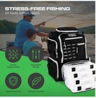 Fishing Tackle Bag With Rod Holder 4 Tackle Boxes 40l Backpack  15 Compartments
