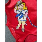 Vintage 1980 Danskin Miss Piggy Sailor Red One Piece Swimsuit Girls 3t Muppets