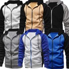 Men s Zip Up Pullover Hooded Jackets Pocket Casual Fleece Hoodies Sweatshirt