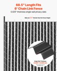 Chain Link Fence Privacy Slats Single-wall For 6  High Fence Bottom Lock Black