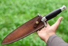 Custom Handmade D2 Steel Dagger Knife Hunting Survival Knife Resin Handle Sheath