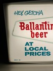 Vtg 1960 Hey Getcha Ballantine Beer At Local Prices Lighted Bar Sign Newark Nj