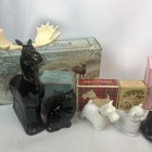 Vintage Avon Cologne After Shave Decanter Bottles Lot 7 Animals Bells W Boxes