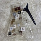 Mid-century Modern Vtg  Inland Glass  Atomic Coffee Carafe Pot W lid  Snowflake