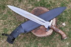 High Carbon Steel Machete  20-inch Blade  Rosewood Handle With Leather Sheath