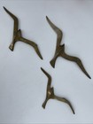 3 Retro Vintage Brass Flying Seagulls Birds Wall Hanging Mid Century Mcm 14to10   