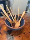 7 Antique Primitive Wooden Wood Spoons Utensils Vintage Kitchen Farmhouse Aafa