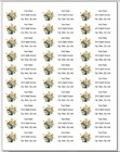150 Lily Flower Bouquet Lillies Mailing Return Address Labels Personalized