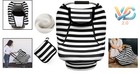 Stylish Baby Car Seat Cover All-season Breathable Mesh Black White Stripe