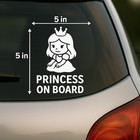 Princess On Board Car Sticker   Cute Baby Girl Safety Sign   Vinyl Decal For Win