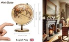 Exerz 5 5 Inches Antique World Globe English Map Vintage Bronze M
