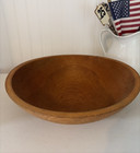 Vintage Hand-carved Wooden Dough Bowl 11  X 10  Primitive Farmhouse Decor