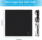 6pcs Large Eyeglass Cleaning Cloths  12 X12 Inches Glasses Cleaner  Individuall