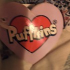 Puffkins Puffbear Blue Plush Stuffed Animal  041 1998 Small 6-14in Heart Tag