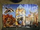 Busch Light Hunting Banner 36x24 Deer Duck Camo Beer Banner Hunting Camp Mancave