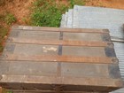 Vtg 32x19x22 tall Light Brown Wooden Trunk W tray And Contents  No Key