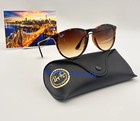 Ray-ban Erika Rb4171 Women   s Sunglasses Tortoise Frame Brown Gradient Uv 54mm