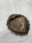 Antique Shreve   Co  Sterling Silver Heart Tray Dish  Beautiful