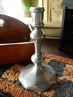 2 Vtg Colonial Williamsburg Stieff Pewter Cw 30 Repro 18th Century Candlesticks