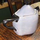 Vintage Oremont Bavaria  4 Periwinkle Blue Iridescent Sugar Bowl Replacement