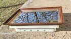 Vtg Mid Century Miami Carey Recessed Metal Medicine Cabinet  Wood Framed Mirror