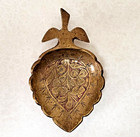 Antique Holy Water Spoon Solid Brass Rare Authentic Religious Collectible Italy