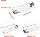 100 Pcs Bar Pins - Silver Brooch Clasp Pins For Badges  Diy Craft  Sewing  Baby