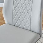 Kitchen Dining Room Chairs Set Of 6 Side Chair Pu Leather High Back Padded Metal