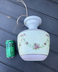 Rewired Antique Vtg Art Deco Victorian Flush Mount Ceiling Light Pink Cottage