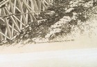 1887 Robinson Silk Engraving Jacob s Ladder Cog Railway Mount Washington Nh Fine