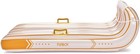 Funboy Gold   White Stripe Toboggan     Luxury Inflatable Snow Sled   Retro Holi