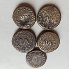 Lot Of 5 Ancient Roman   Greek Bronze Silver Tetradracms Coins