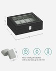 10-slot Watch Box Display Case Jewelry Storage Organizer Glass Lid