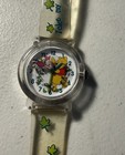 Vintage 90s Timex Disney Winnie The Pooh Watch Clear  take My Hand Piglet   -works