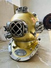 Full 18  Diving Helmet Navy Mark V Deep Sea Divers Antique Divers Helmet Scuba