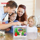 Small Betta Fish Tank  Aquarium Tank Kit With Led Lighting  0 6 Gallon Stackable