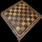 Vintage Chess Board Only Large Crafted Solid Walnut Wood 16  -  Gift Idea     