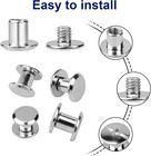 100 Sets Chicago Screws For Leather Crafting 7 20 Inch  5 Colors Of Rivets For L