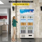 Vevor Commercial Merchandiser Refrigerator Beverage Cooler 2 Doors 39 x27 x79 