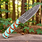 Custom Hand Made Damascus Hunting Knife Forged Damascus Steel Blade 2967