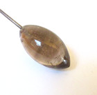 Antique Hatpin Smoky Topaz-colored Glass