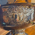 Oneida Silverplate Ornate Floral Design Punch Bowl Made In America Silver-plated