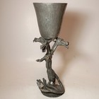 Bbtc Ballena Bay Pewter Fantasy Wizard Chalice Goblet Cup 3 Headed Dragon