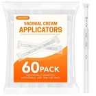 60 Pack Disposable Vaginal Applicators - Soft Tip  Fits Lubricants   Suppositori