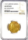 1737 Britain George Ii Gold Guinea Coin 1g - Certified Ngc Au Details - Rare 