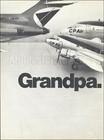 1970 Cp Air Canadian Pacific Airlines Dc-3 Dc-8 B727 Ad Advert Airways Canada