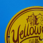 Vintage Yellowstone National Park Porcelain Enamel Metal Sign Size 6 
