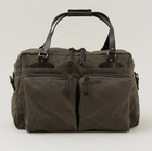 Filson Tin Cloth 48-hour Briefcase Leather Otter Green Waxed Cotton Canvas New