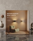 Modern Black Led Wall Sconce Motion Sensor Remote Wireless 600lm 4 Pack Indoor