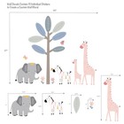 Lambs   Ivy Jazzy Jungle Elephant zebra giraffe tree Wall Decals stickers